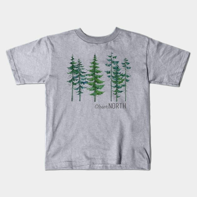 Closer North forest Kids T-Shirt by closernorth